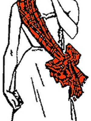 Sash Worn on Right (Maiden Name)